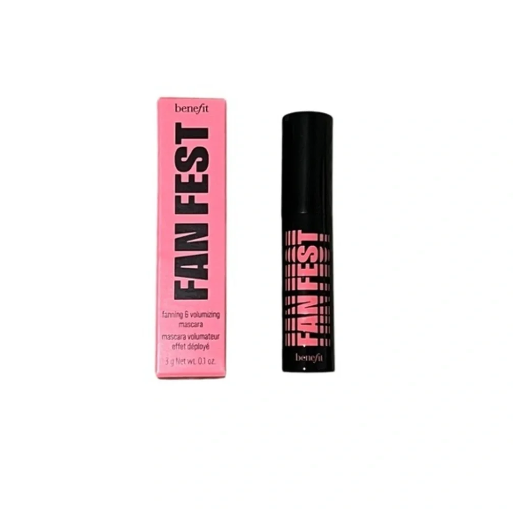 Benefit Fan Fest Fanning & Volumizing Mascara in Hyper Black Mini .1oz, 3g NIB